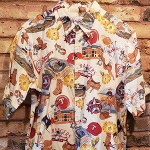 Vintage Reyn Spooner Texas Rangers Baseball Shirt